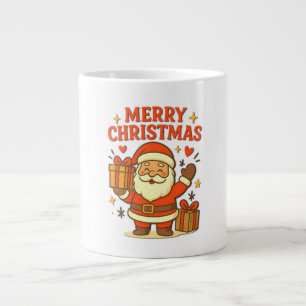 Grande Tasse Joli Père Noël Art de Noël – Joyeux Noël