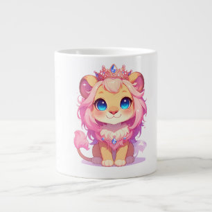 Grande Tasse Joli Roi Lion [Produit] Couronne Kawaii Animal Cad