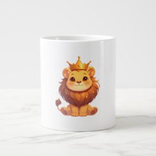 Grande Tasse Joli Roi Lion [Produit] Couronne Kawaii Animal Cad