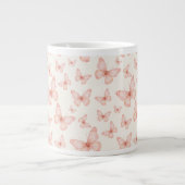 Grande Tasse Jolis papillons roses (Devant)