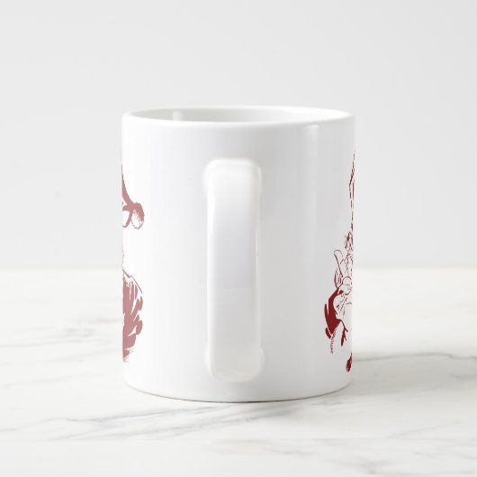 Grande Tasse Jolly Santa Claus dans Red Fun Retro Joyeux Noël (Dos)