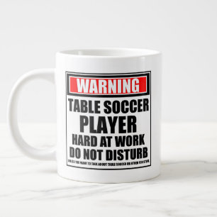 Grande Tasse Joueur De Football De Table D'Avertissement Dur Au