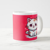 Grande Tasse Jovely Chat Kawaii Style Clipart-47758 (Devant droit)