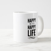 Grande Tasse Joyeuse femme Wise Words Citation blanche (Devant droit)