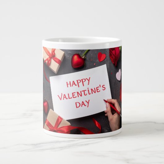 Grande Tasse Joyeuse Saint-Valentin (Devant)