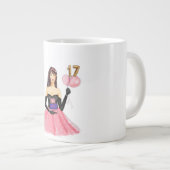 Grande Tasse Joyeux 17e anniversaire (Devant droit)