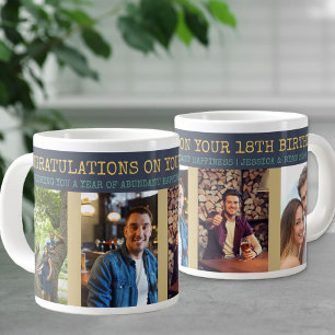 Grande Tasse Joyeux 18ème Anniversaire 4 Photo