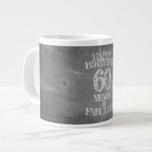 Grande Tasse Joyeux Anniversaire - 60 Ans & Fabuleux sur tablea