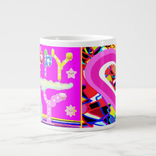 Grande Tasse Joyeux art de jour design sucre bonbons couleurs b