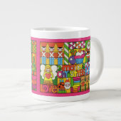 Grande Tasse Joyeux Collage de Noël (Devant droit)