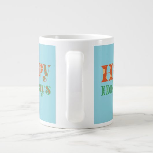 Grande Tasse Joyeux Joyeux Jours Retro (Dos)