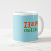 Grande Tasse Joyeux Joyeux Jours Retro (Devant droit)