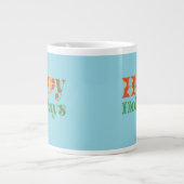 Grande Tasse Joyeux Joyeux Jours Retro (Devant)