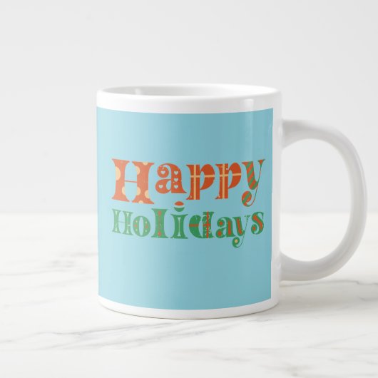 Grande Tasse Joyeux Joyeux Jours Retro (Droite)