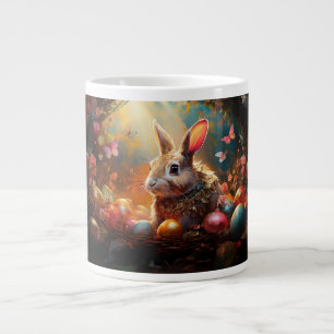 Grande Tasse Joyeux lapin de Pâques avec oeufs de Pâques