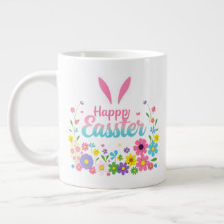 Grande Tasse Joyeux lapin de Pâques Printemps Oeuf de Pâques Pâ