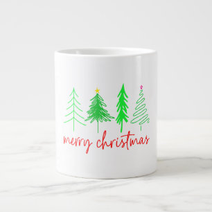 Grande Tasse Joyeux Noël - 4 Arbres