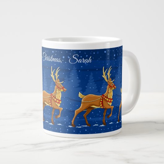 Grande Tasse Joyeux Noël Ajouter un nom Père Noël Serious Coffe (Devant droit)
