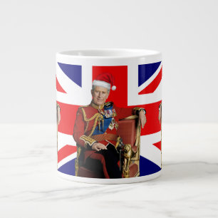 Grande Tasse Joyeux Noël britannique roi Charles III