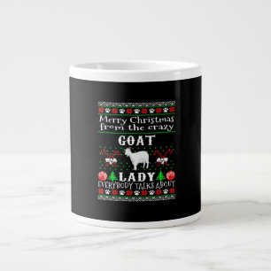 Grande Tasse Joyeux Noël Goat Lady Vilain Cadeau