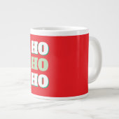 Grande Tasse Joyeux Noël HoHoHo fête minimaliste Plain (Devant droit)