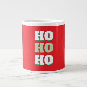 Grande Tasse Joyeux Noël HoHoHo fête minimaliste Plain