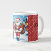 Grande Tasse Joyeux Noël, pays des merveilles de Noël enneigé (Devant droit)