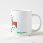 Grande Tasse Joyeux Noël ! Snowman avec amis (Droite)