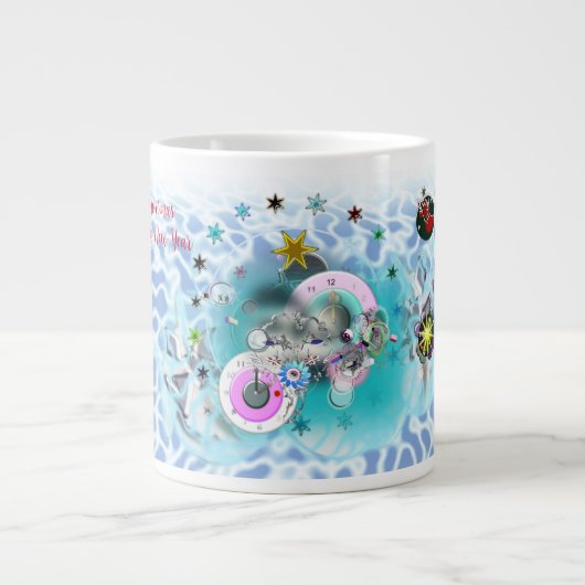 Grande Tasse Joyeux Noël Vent Santa Claus Sock (Devant)