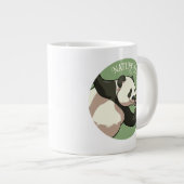Grande Tasse Joyeux Panda odé Blossom Nature Lover Cartoon (Devant droit)
