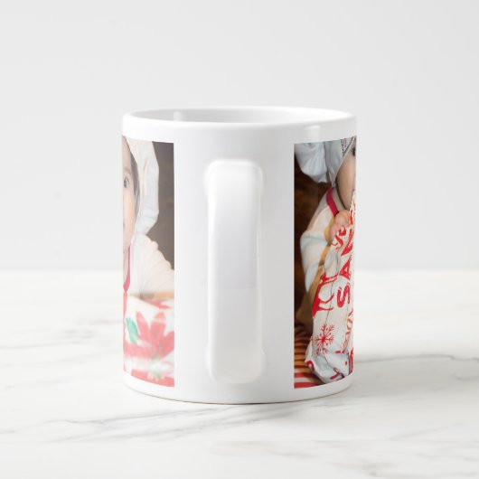 Grande Tasse Joyeux script de Noël à la main (Dos)
