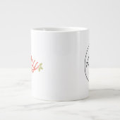 Grande Tasse Joyeux script typographie Noël Personnalisé (Devant)