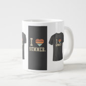Grande Tasse Jumbo I Love Summer Tee Design (Devant droit)
