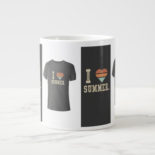Grande Tasse Jumbo I Love Summer Tee Design (Devant)