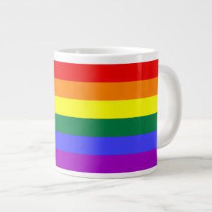 Grande Tasse Jumbo Mug, drapeau de la fierté arc-en-ciel