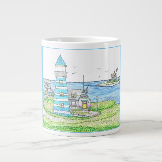 Grande Tasse Jumbo Mug, phare d'Americana (Devant)
