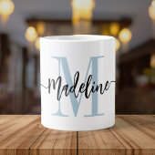 Grande Tasse Jumbo personnalisé Monogramme de script moderne