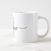 Grande Tasse Jumbo personnalisé Monogramme de script moderne (Droite)