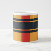 Grande Tasse Jumbo Plaid Rouge Jaune Bleu Stripe (Devant)