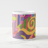 Grande Tasse "Jungle Stripes 2" Art Abstrait (Devant)