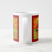 Grande Tasse Junk on Sea of Green Cubist Abstrait (Dos)