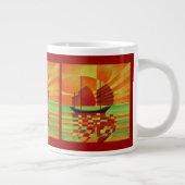 Grande Tasse Junk on Sea of Green Cubist Abstrait (Droite)