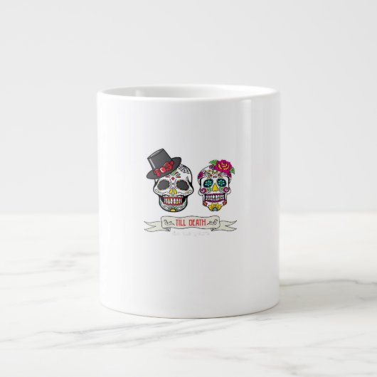 Grande Tasse Jusqu'À La Mort Nous Faire Crâne Mariage Marié Et (Devant)