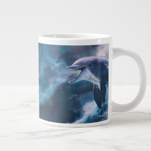 Grande Tasse "JUSTE POUR LE BONHEUR" Dolphins Surf 20 oz