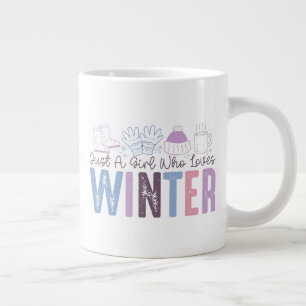 Grande Tasse Juste une fille qui aime l'hiver mignonne design s