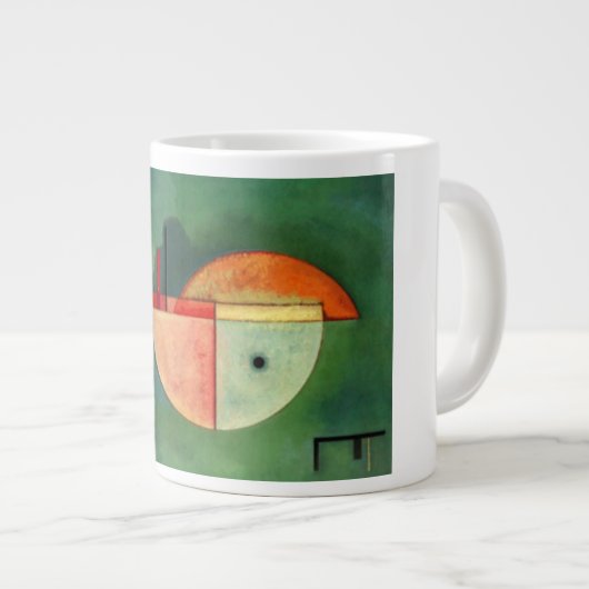 Grande Tasse Kandinsky vers le haut Abstrait peinture verte (Devant droit)