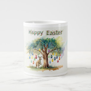 Grande Tasse Kangourou sous un eucalyptus avec des œufs de Pâqu
