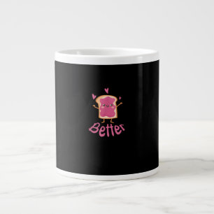 Grande Tasse Kawaii Couple PBJ Mieux Ensemble