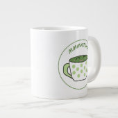 Grande Tasse Kawaii Matcha souriant (Devant droit)