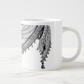 Grande Tasse Keffiyeh Écharpe palestinienne tissu traditionnel (Droite)